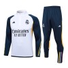 Real Madrid Trainings Sweatshirt Quarter-zip 2023-24 Witte - Heren